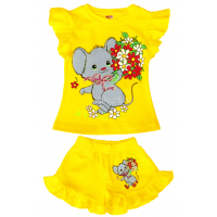 20-200406 "MOUSE", костюм для девочки, 1-4 года, желтый 20-200406 "MOUSE", костюм для девочки, 1-4 года, желтый